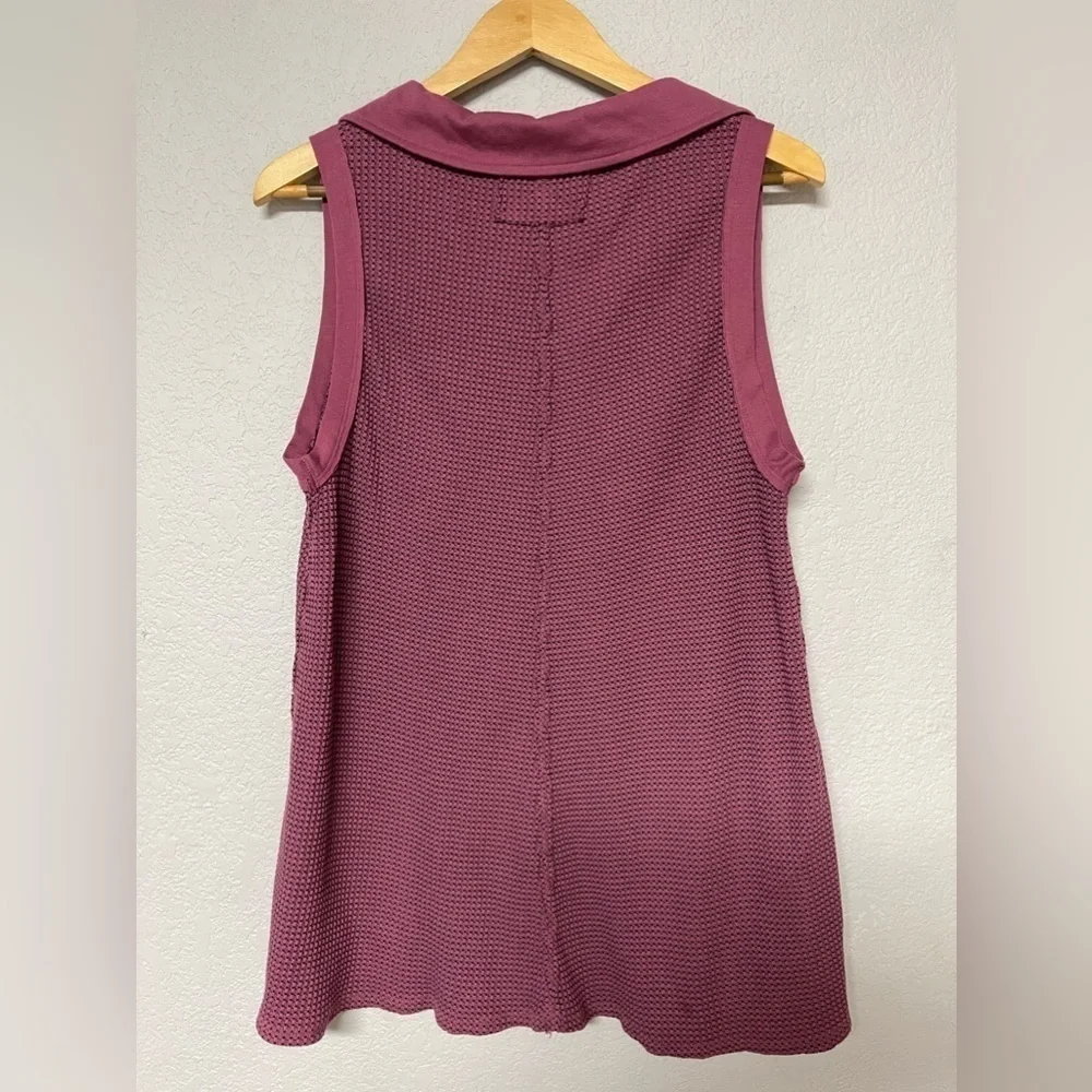 We The Free Free People Citrus Johnny Collar Tee in Ancient Seas Combo Size L - Picture 3 of 8